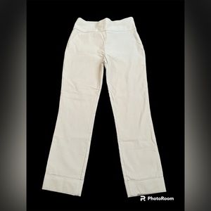 EUC New York & Company Cropped Cuffed Pull On Pants - Khaki/Tan - Sz Small